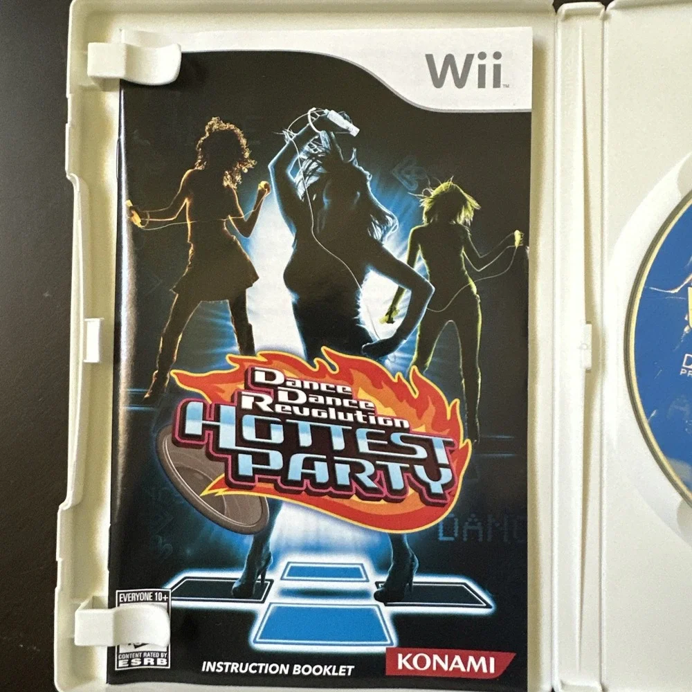 Dance Dance Revolution Hottest Party Konami Nintendo Wii Instructions & Case